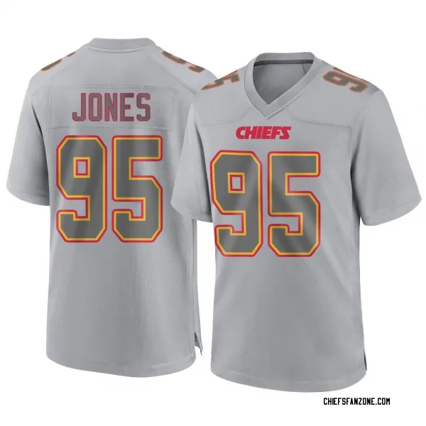 Elite Youth Chris Jones Green Jersey - #95 Football Kansas City Chiefs  Salute to Service Size S(10-12)