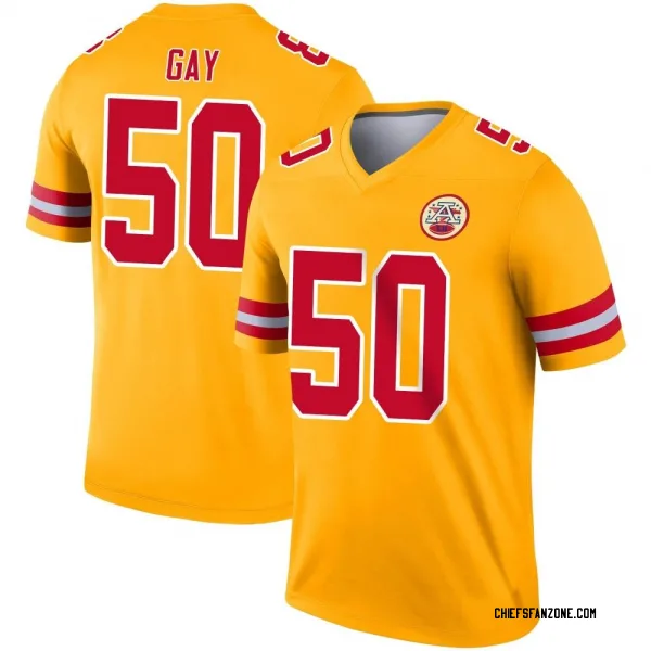 Kansas City Chiefs Willie Gay Jr. Red Color Rush Legend Jersey - Bluefink